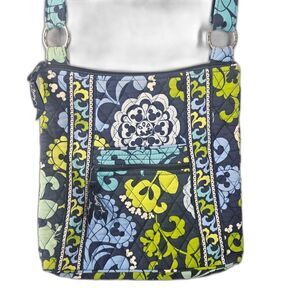 Disney Quilted Crossbody Bag in Navy, Light Blue & Lime Green